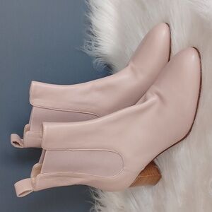 Nude leather  booties
